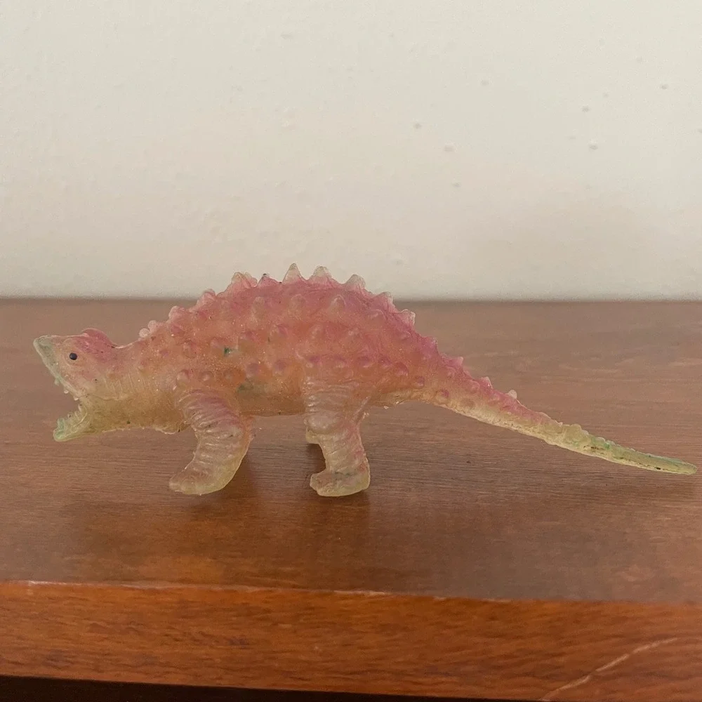 Vtg‎ 1980s Glow In The Dark panoplosaurus / ankylosaurus Dinosaur Toy Figure